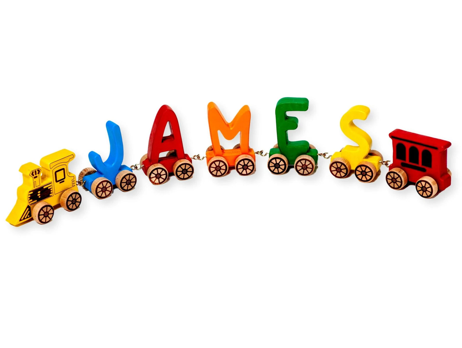 Buylyft Personalized Wooden Name Puzzle Train – Montessori Baby Toy & Custom 1st Birthday Gift