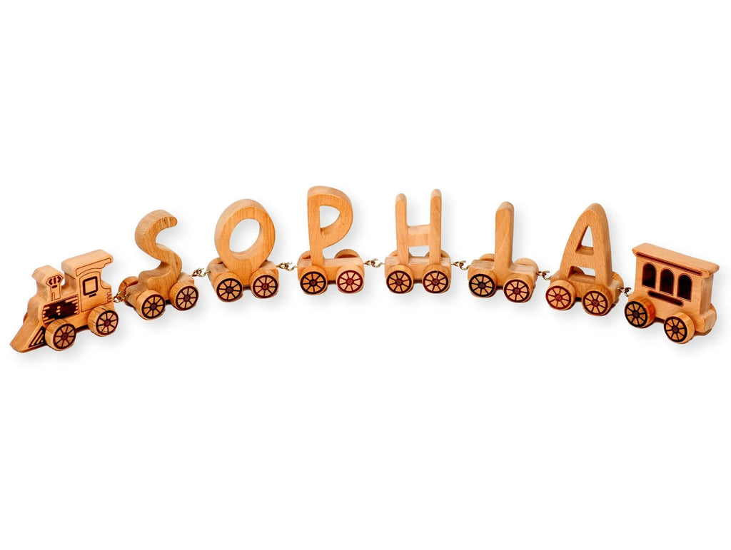 Buylyft Personalized Wooden Name Puzzle Train – Montessori Baby Toy & Custom 1st Birthday Gift
