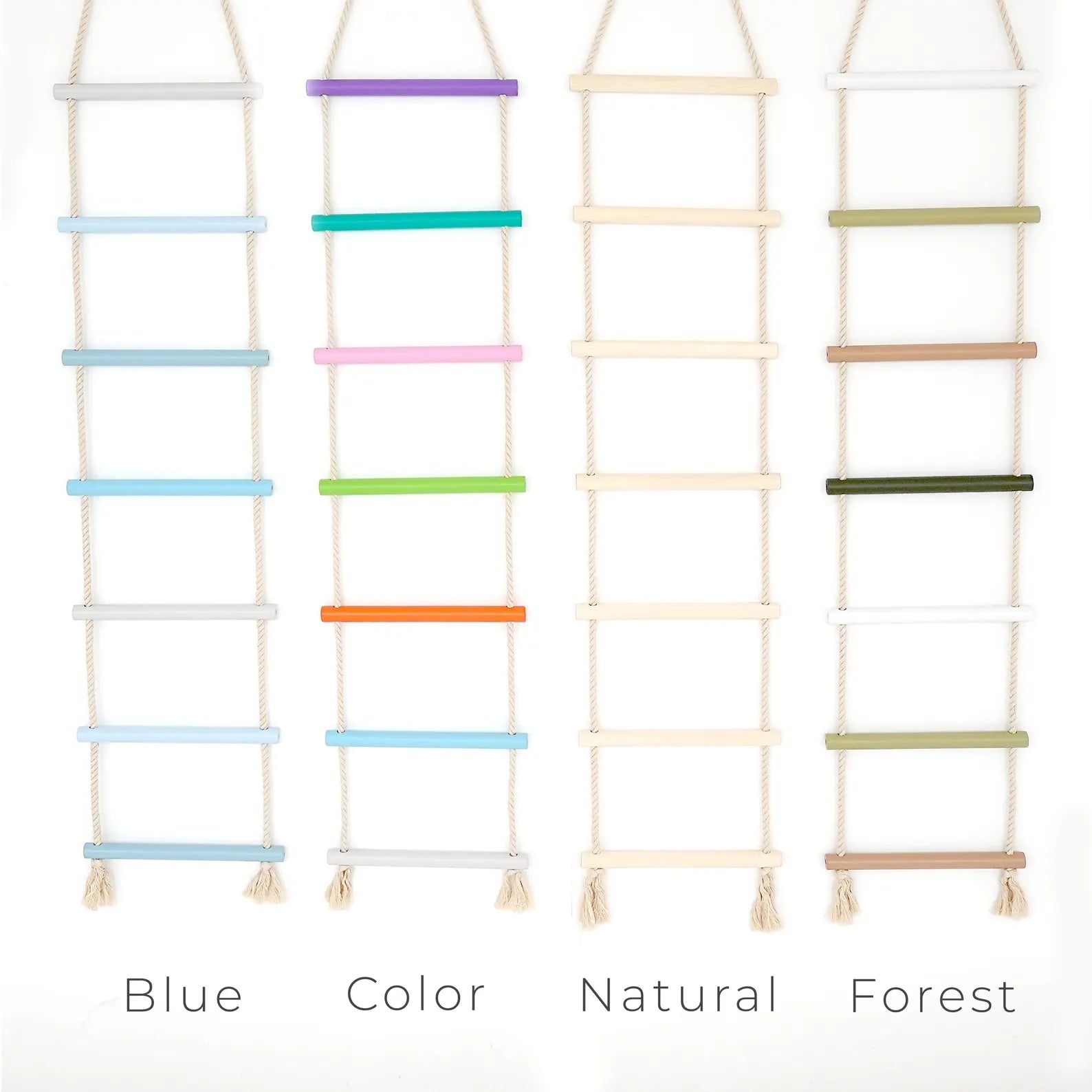 Buylyft Rope Ladder with Wooden Rungs & Premium Soft Cotton Ropes for BuyLyft Wall-Mounted Climber