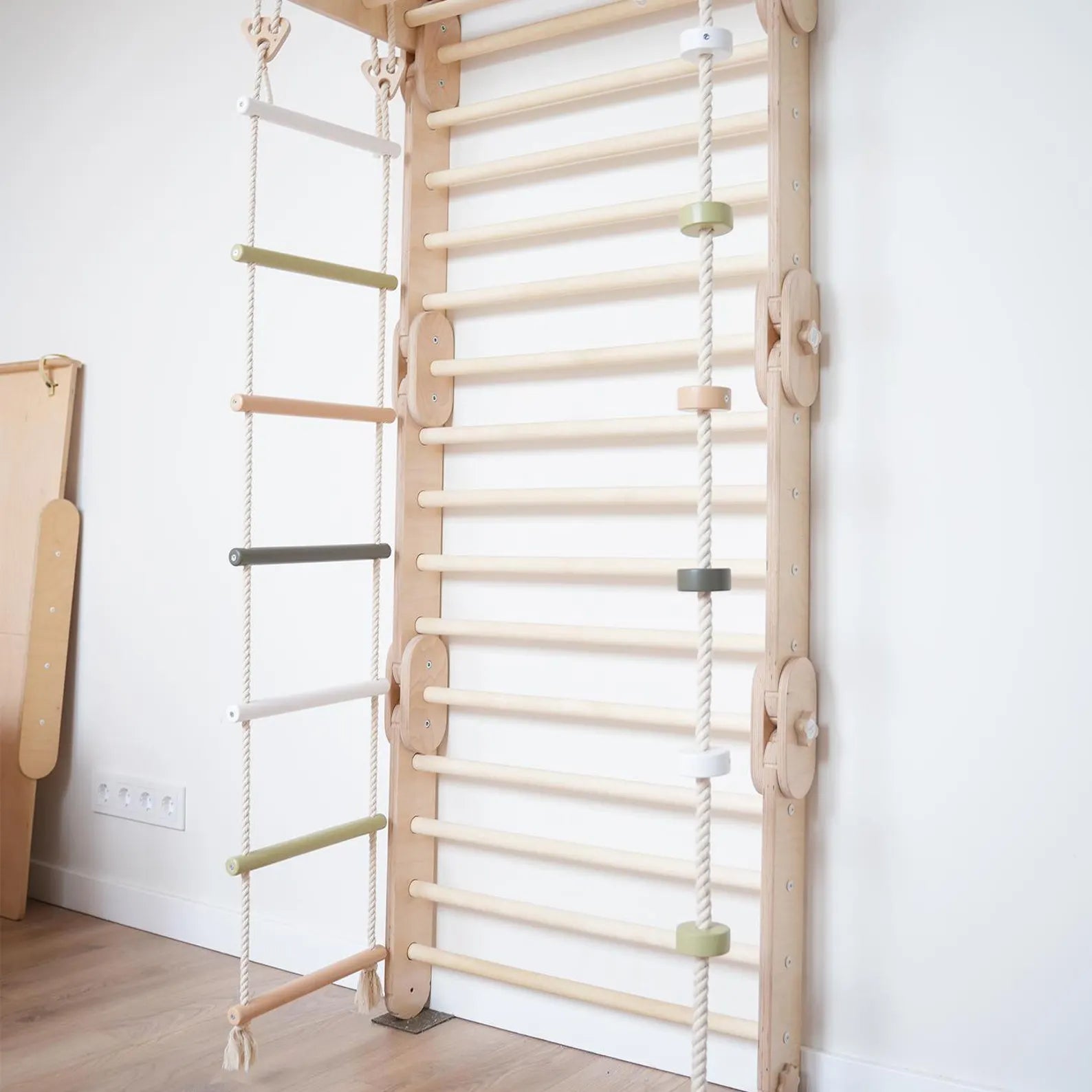 Buylyft Rope Ladder with Wooden Rungs & Premium Soft Cotton Ropes for BuyLyft Wall-Mounted Climber