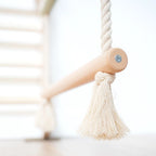 Buylyft Rope Ladder with Wooden Rungs & Premium Soft Cotton Ropes for BuyLyft Wall-Mounted Climber