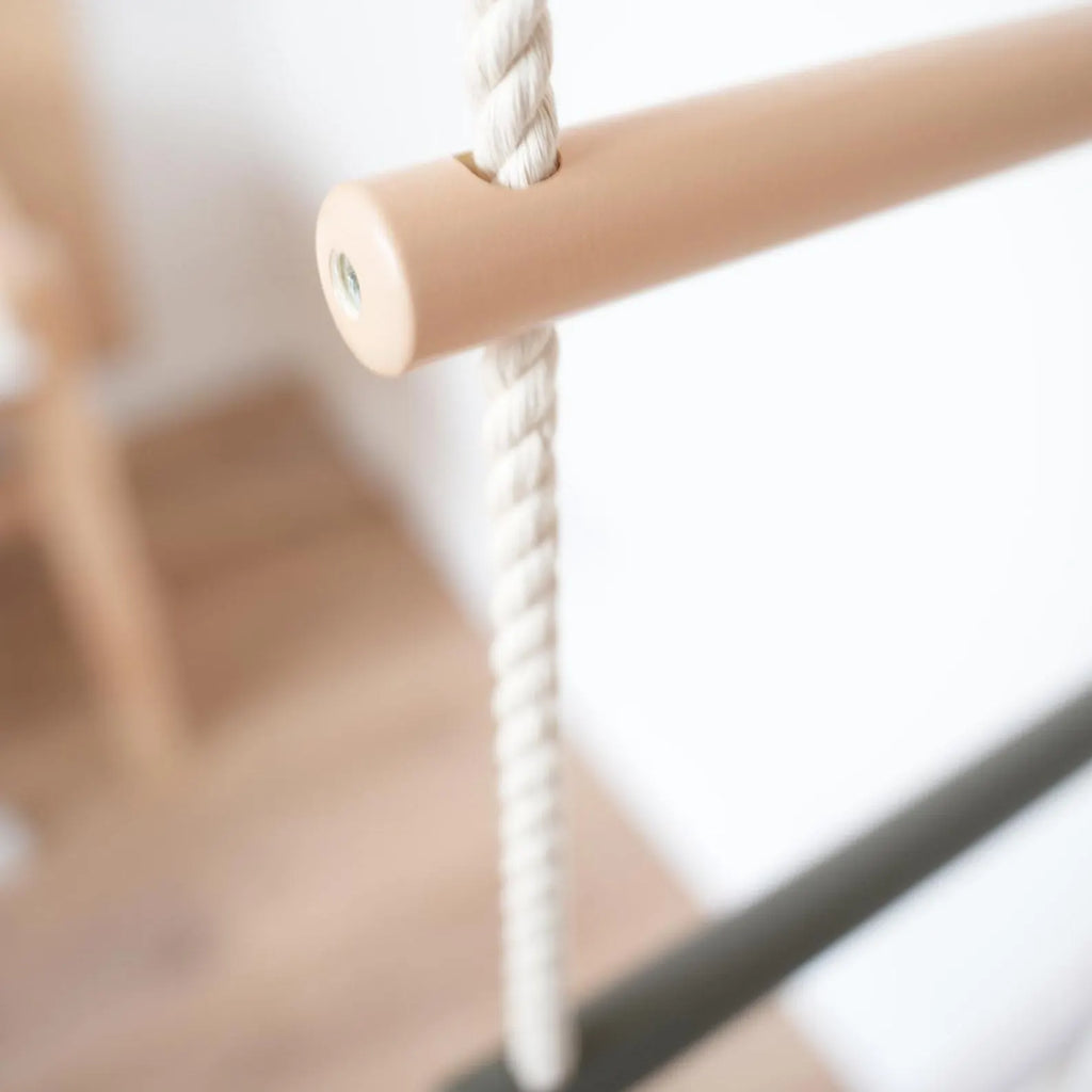 Buylyft Rope Ladder with Wooden Rungs & Premium Soft Cotton Ropes for BuyLyft Wall-Mounted Climber