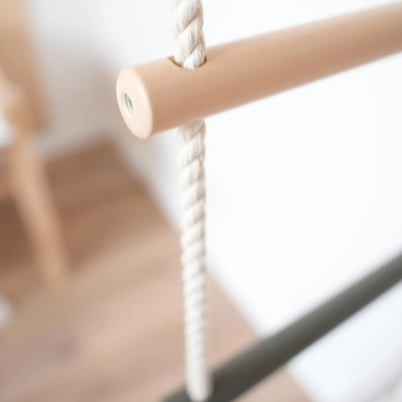 Buylyft Rope Ladder with Wooden Rungs & Premium Soft Cotton Ropes for BuyLyft Wall-Mounted Climber