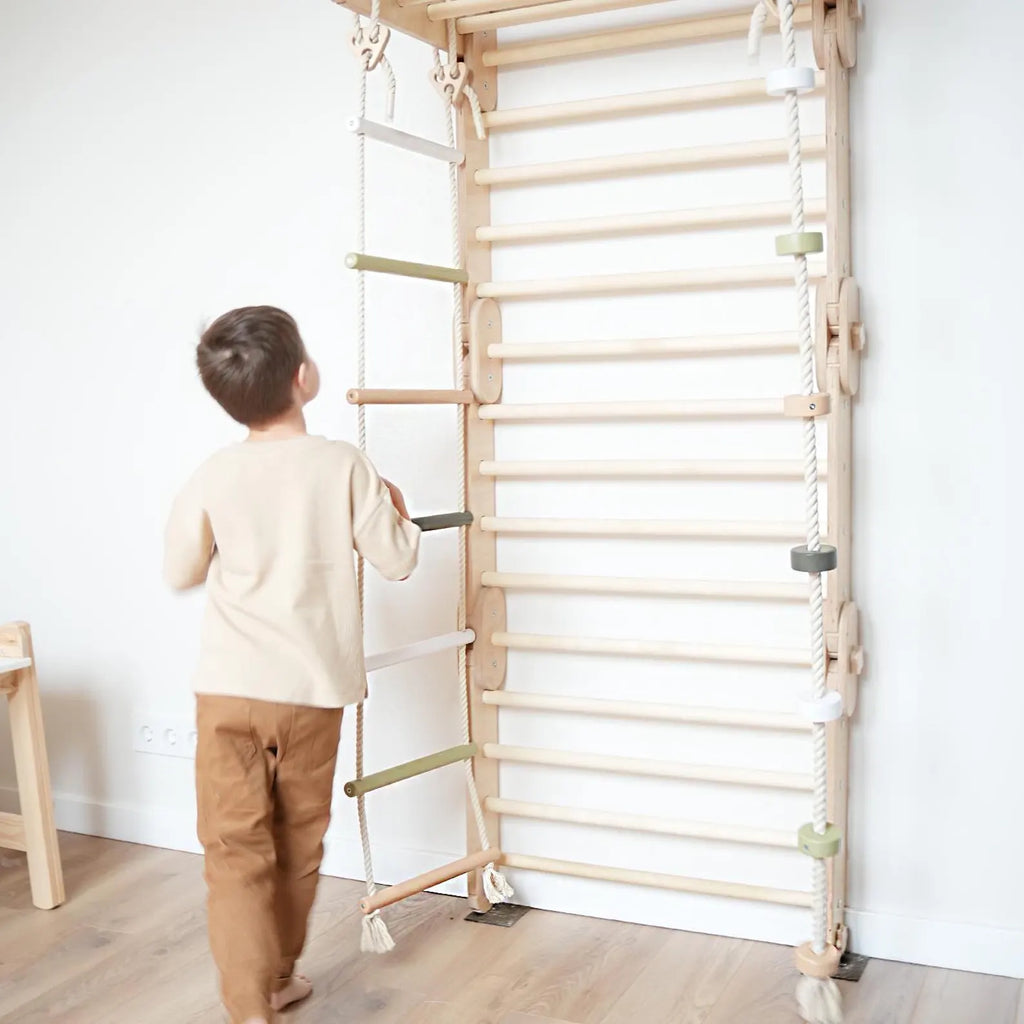 Buylyft Rope Ladder with Wooden Rungs & Premium Soft Cotton Ropes for BuyLyft Wall-Mounted Climber