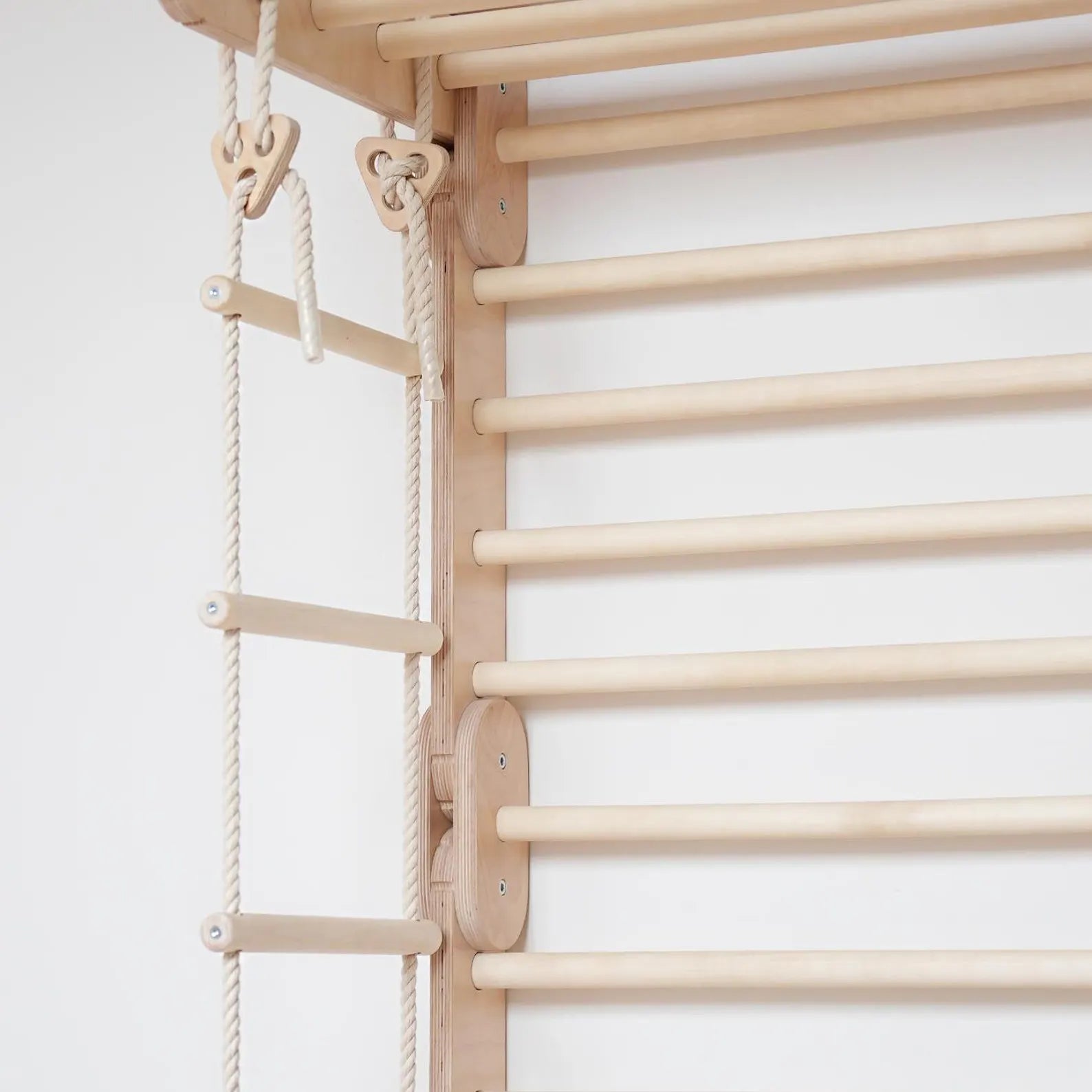 Buylyft Rope Ladder with Wooden Rungs & Premium Soft Cotton Ropes for BuyLyft Wall-Mounted Climber