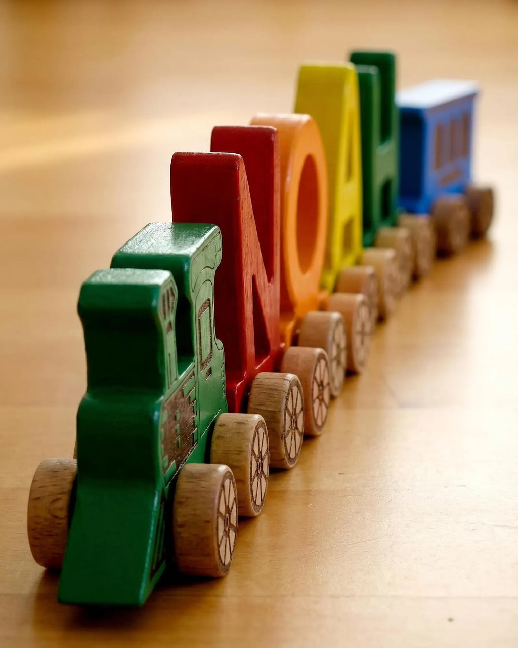 Buylyft Personalized Wooden Name Puzzle Train – Montessori Baby Toy & Custom 1st Birthday Gift