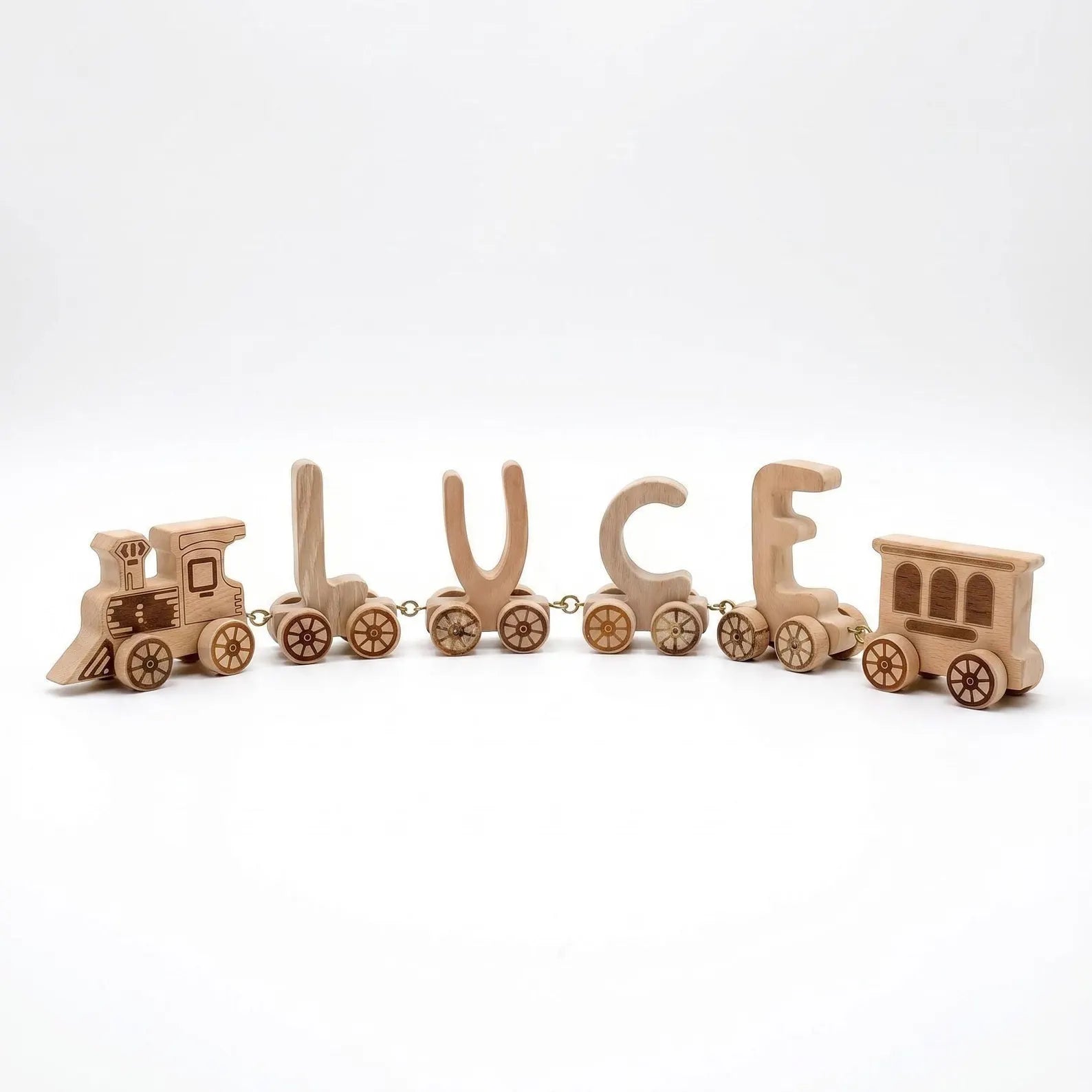 Buylyft Personalized Wooden Name Puzzle Train – Montessori Baby Toy & Custom 1st Birthday Gift